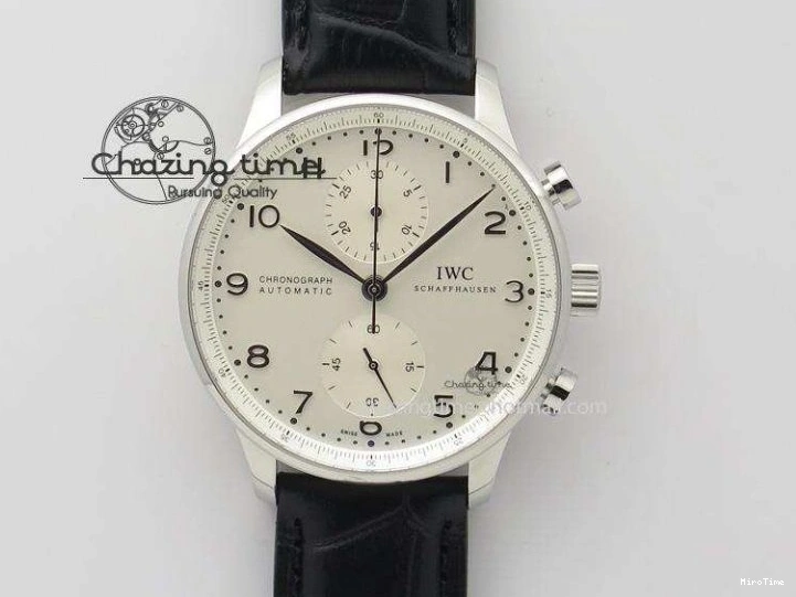 MIROTIME 0518 UrbanStyle Portuguese Tourbillon Power Reserve Moonphase SS White Dial On Black Leather Strap 7318
